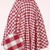 Row Boat Date Check Swing Rok In Rood-Banned Retro Flash Sale