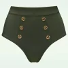 Royal Navy High Waist Bikini Broekje In Zeewier Groen-Marlies Dekkers Hot