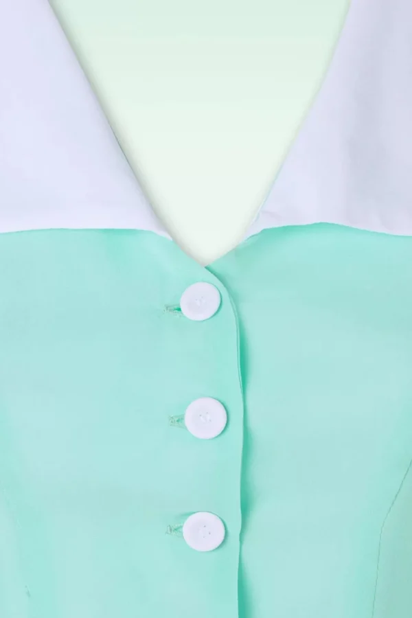 Sacha Mai Sheer Organza Blouse In Mint-Miss Candyfloss Hot