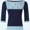 Sail Away Trui In Blauw-Vixen Discount