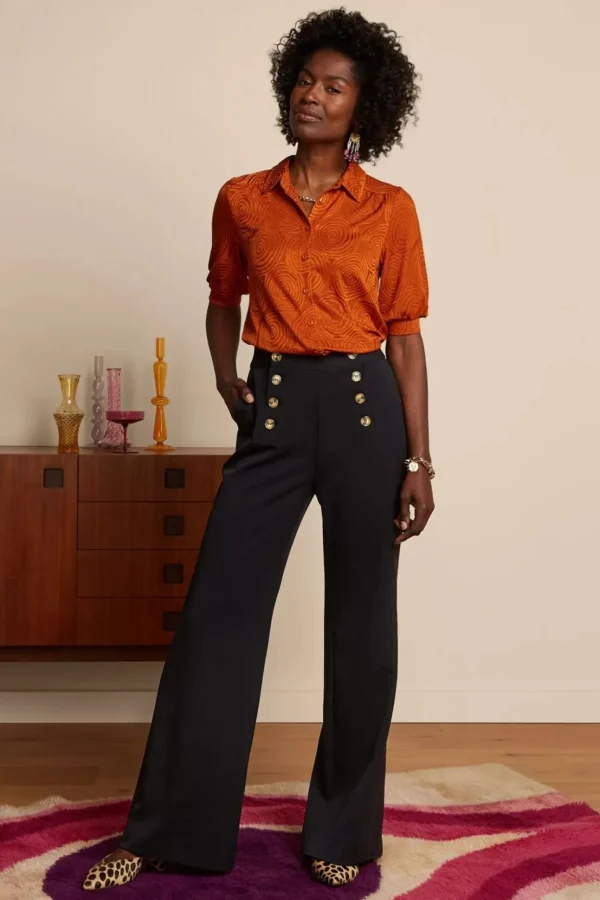 Sally Broadway Pantalon In Zwart-King Louie Discount