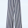 Sally Stripe Pantalon In Marineblauw-Banned Retro Discount