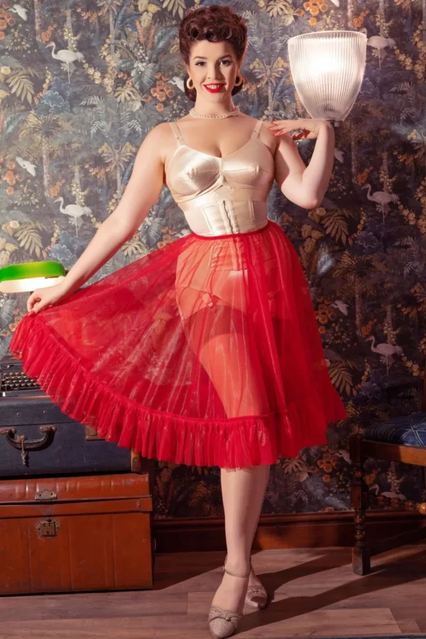 Sandra Frilly Petticoat In Rood-What Katie Did Outlet