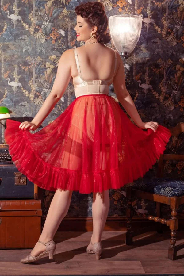 Sandra Frilly Petticoat In Rood-What Katie Did Outlet