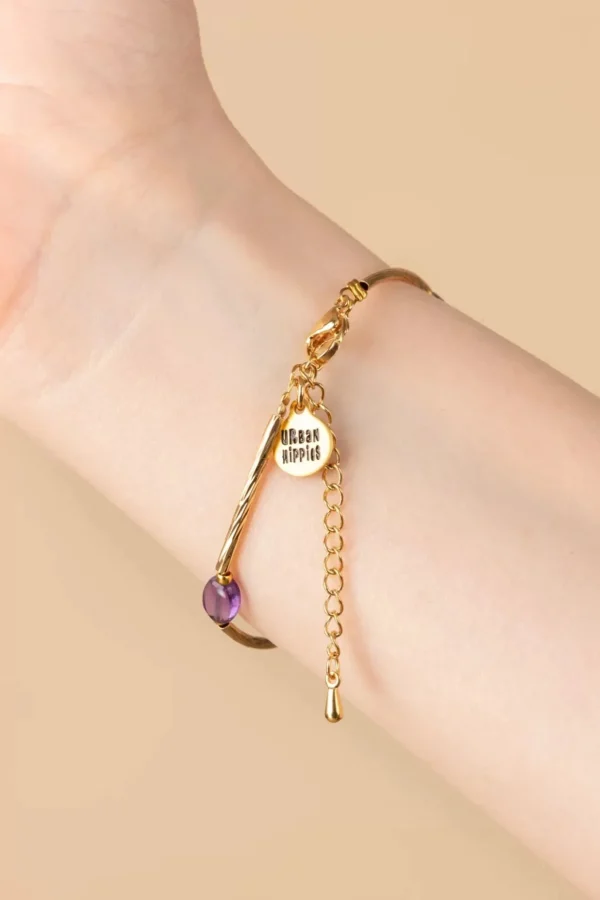 Sassy Ametista Armband In Goud En Paars-Urban Hippies Store