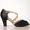 Sassy Dance Peeptoe Pumps In Zwart-Banned Retro Clearance