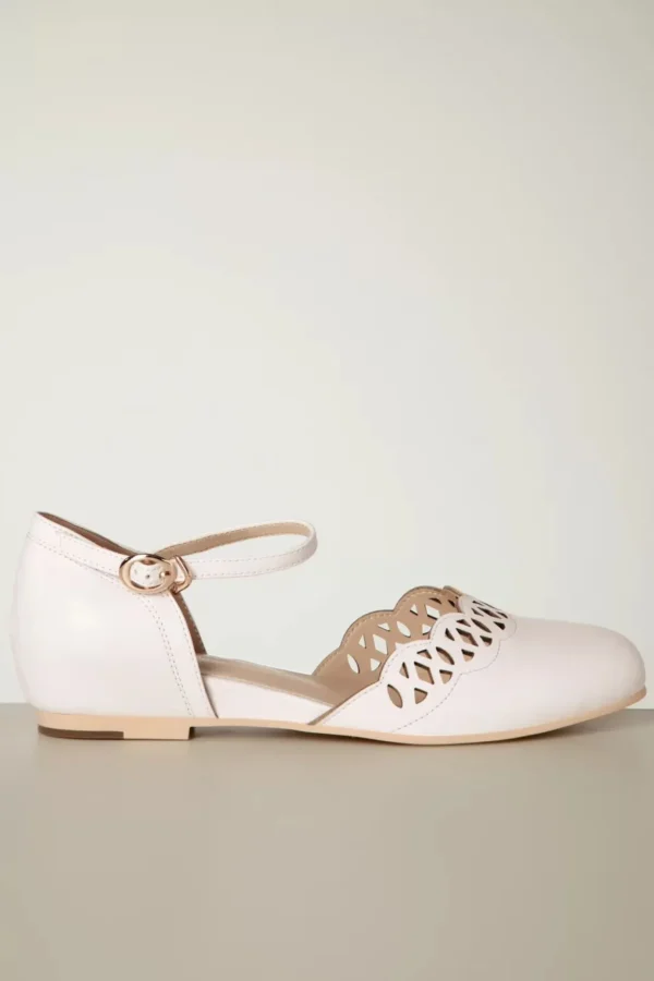 Siena Ballerina Flats In Chiffon Wit-Charlie Stone Flash Sale