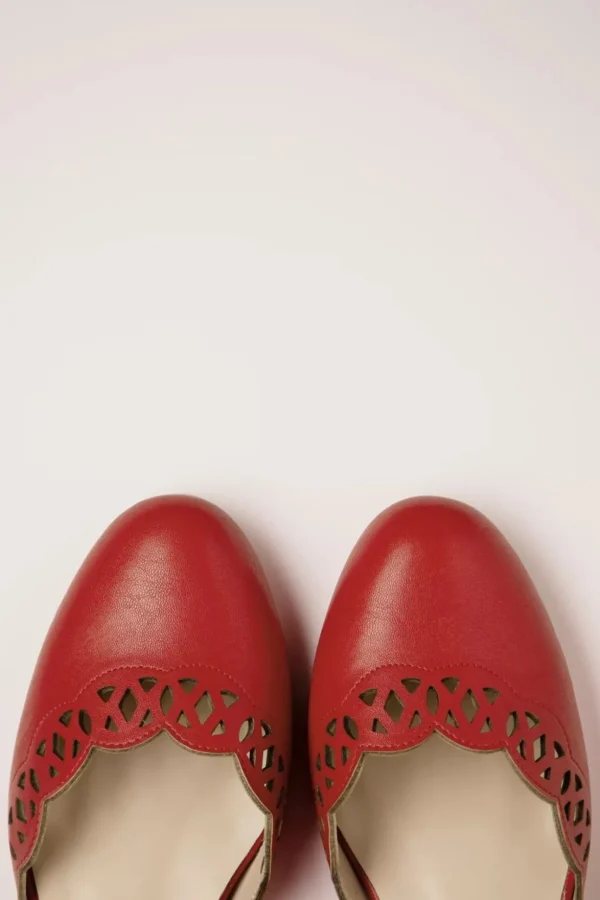 Siena Ballerina Flats In Rood-Charlie Stone Best Sale