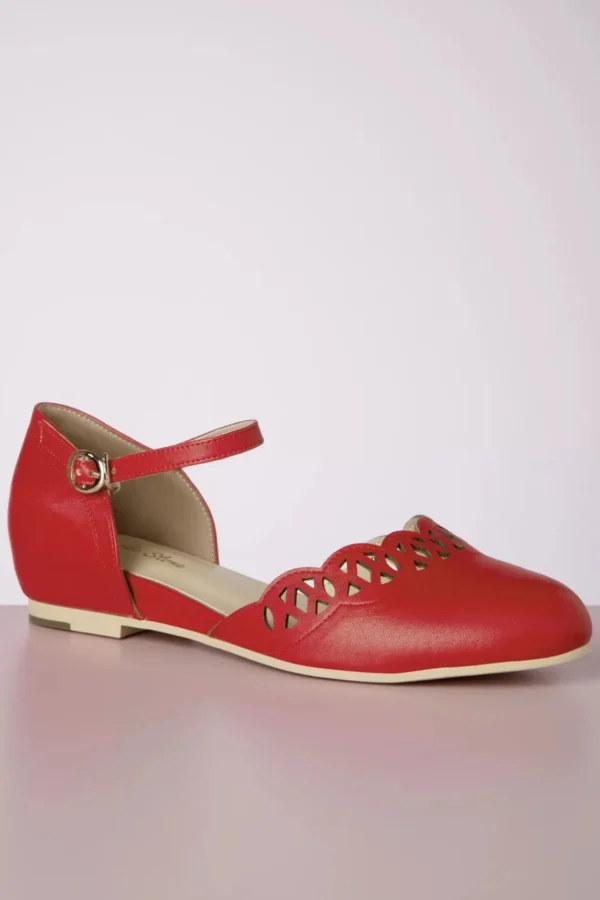 Siena Ballerina Flats In Rood-Charlie Stone Best Sale