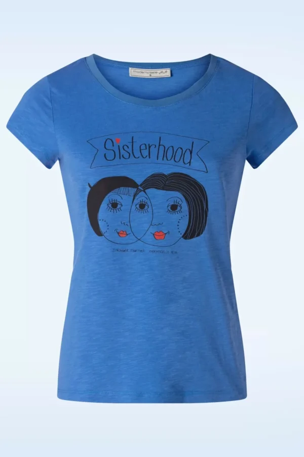 Sisterhood T-Shirt In Krachtig Blauw-Mademoiselle Yu00e9Yu00e9 Flash Sale