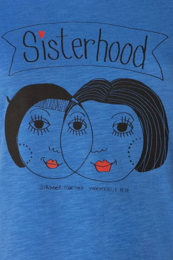 Sisterhood T-Shirt In Krachtig Blauw-Mademoiselle Yu00e9Yu00e9 Flash Sale