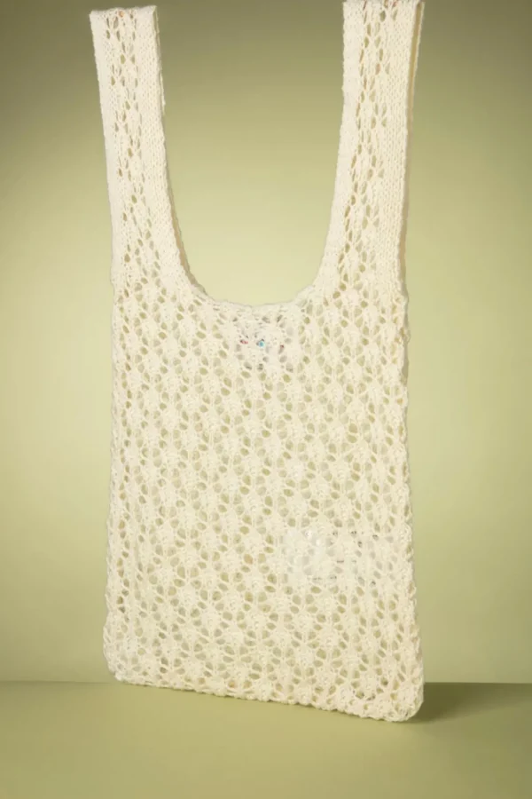 Small Crochet Tas In Creme-Compania Fantastica Online