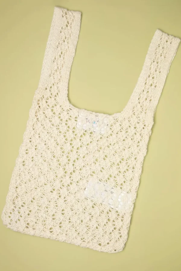 Small Crochet Tas In Creme-Compania Fantastica Online