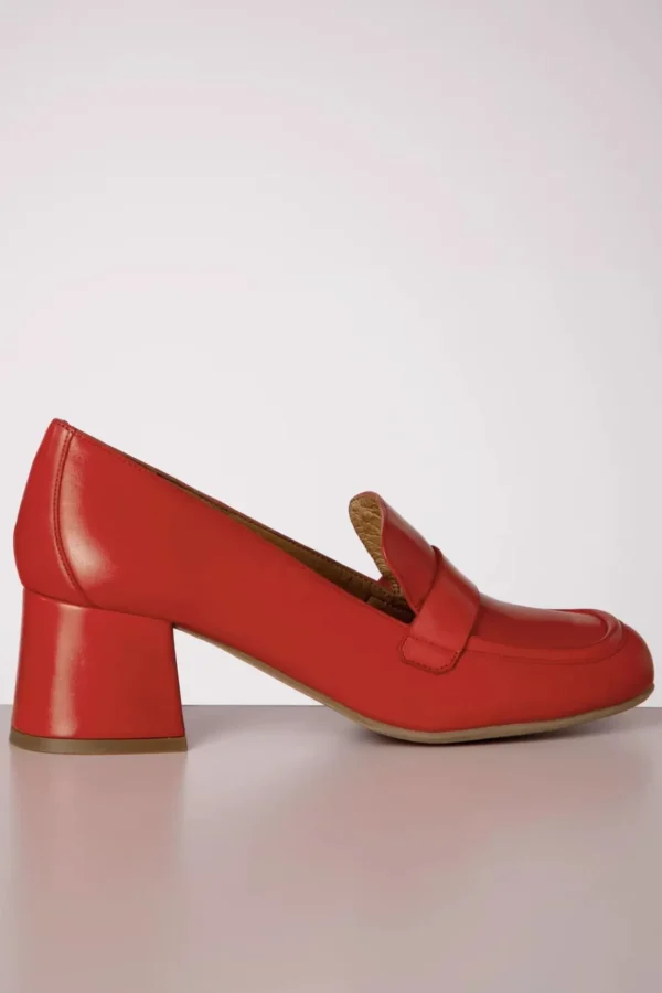 Soren Loafer Style Pumps In Scarlet Rood-Miz Mooz Store