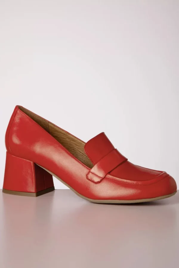 Soren Loafer Style Pumps In Scarlet Rood-Miz Mooz Store