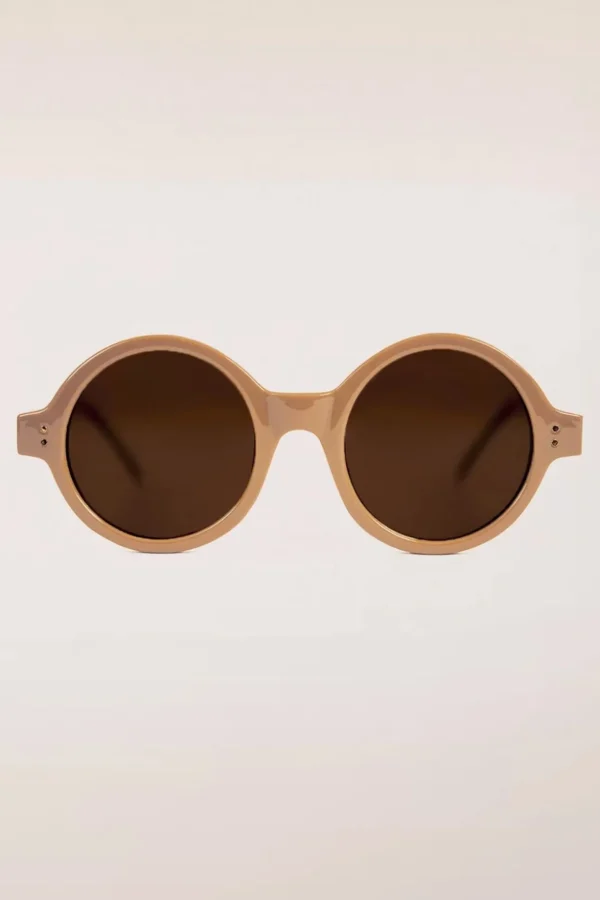 Stay Shady Ronde Zonnebril In Latte-Surkana Fashion