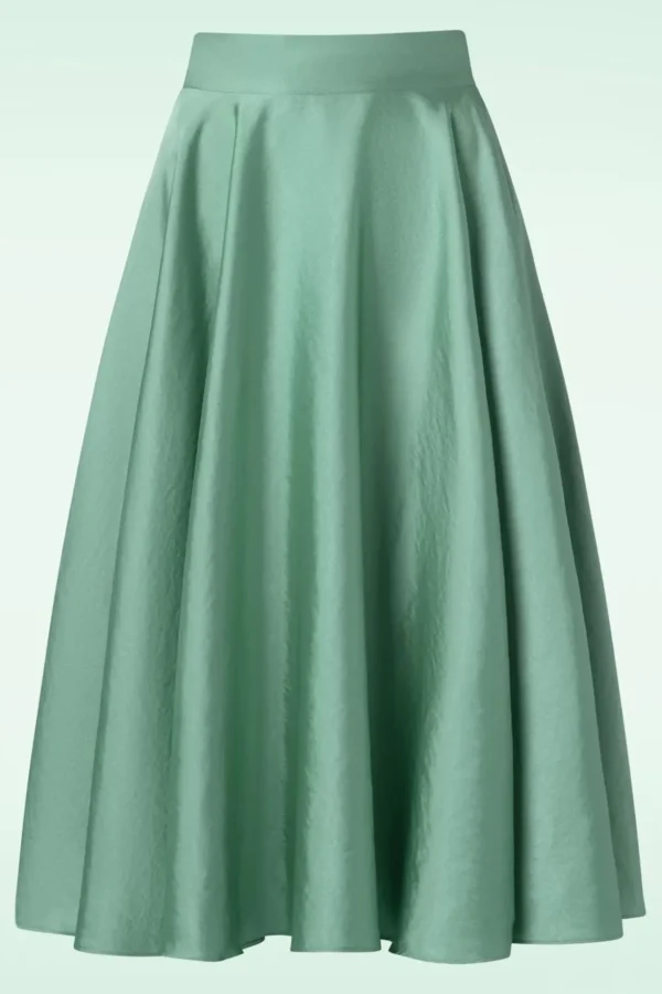 Summer Silky Rok In Mintgroen-Banned Retro Store