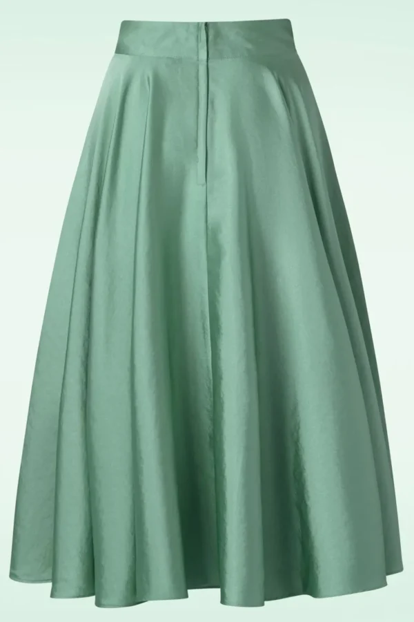 Summer Silky Rok In Mintgroen-Banned Retro Store