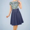 Sweet Sail Wrap Swingrok In Denimblauw-Banned Retro Best Sale