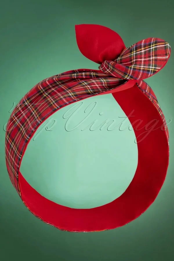 Tartan Haarsjaal In Rood-Be Bop a Hairbands Cheap