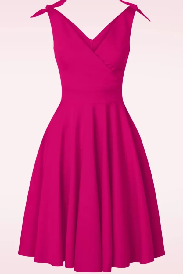 The Harper Swing Jurk In Telemagenta Roze-Glamour Bunny Shop