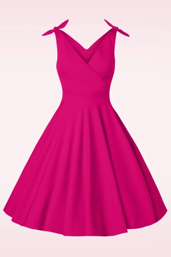 The Harper Swing Jurk In Telemagenta Roze-Glamour Bunny Shop