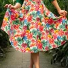 Topvintage Exclusief ~ Adriana Flower Swing Rok In Multi-Topvintage Boutique Collection Online