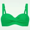 Twisted Bikinitop In Bright Green Relief-TC Beach Shop