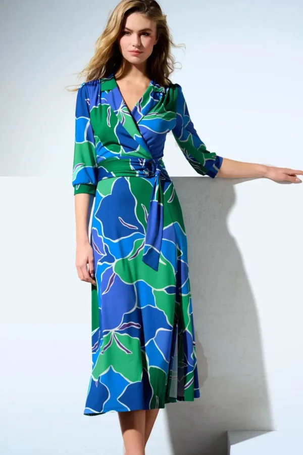 Vera Crossover Maxi Jurk In Blauw En Groen-K-Design Hot