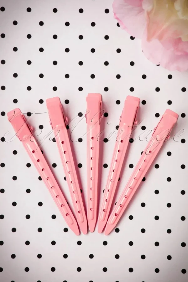 Vintage Haarstyling: Hollywood Duckbill Clipettes In Roze-Lauren Rennells Hot